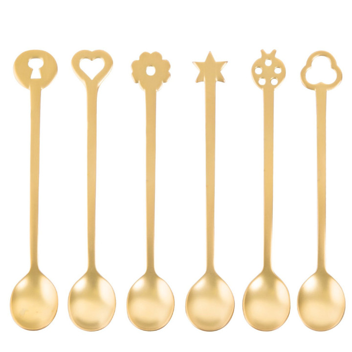Zestaw 6 łyżeczek koktailowych Party Antique Gold Sambonet