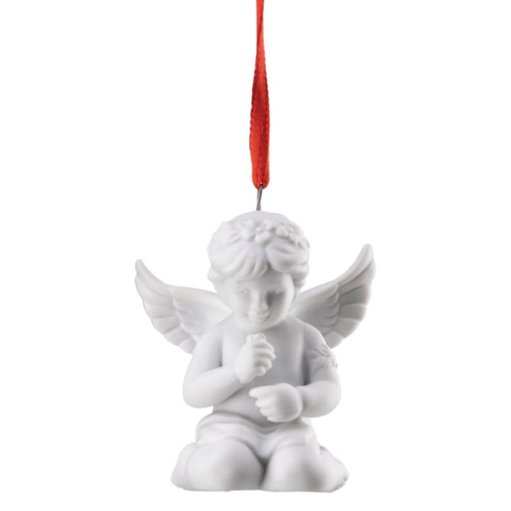Porcelanowa zawieszka aniołek z wiankiem Rosenthal