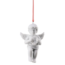 Porcelanowa zawieszka aniołek z lirą Rosenthal