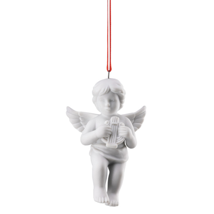 Porcelanowa zawieszka aniołek z lirą Rosenthal