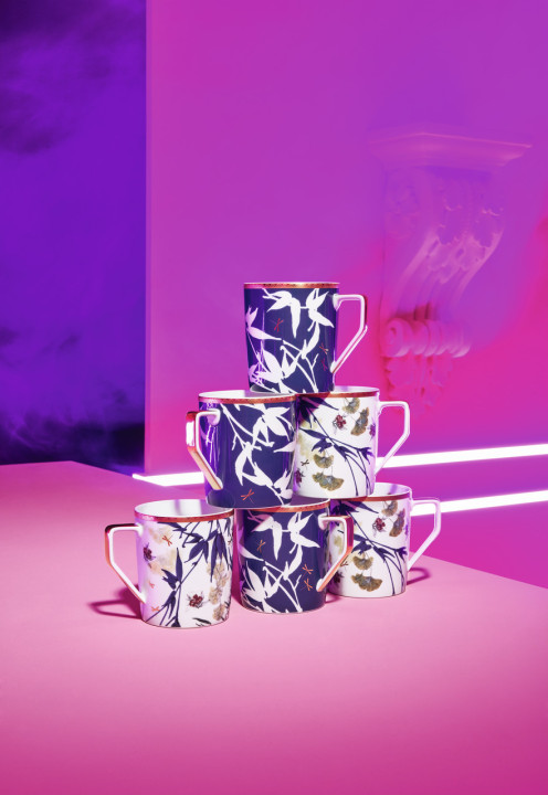 Porcelanowy kubek niebieski Turandot Rosenthal