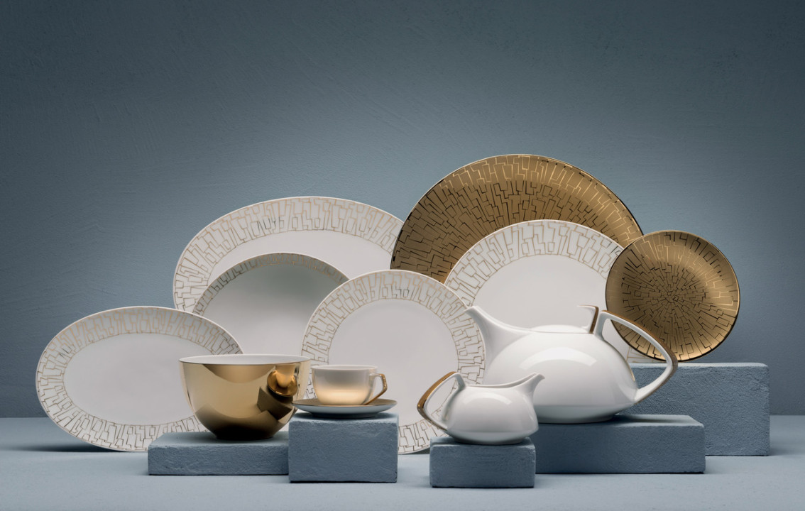 Porcelanowy talerz 22 cm TAC Skin Gold Rosenthal