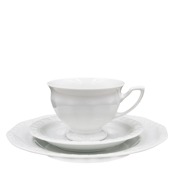 Porcelanowy zestaw śniadaniowy dla 1 osoby Maria Biała Rosenthal