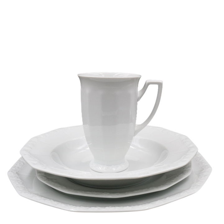 Porcelanowy zestaw obiadowy dla 1 osoby Maria Biała Rosenthal