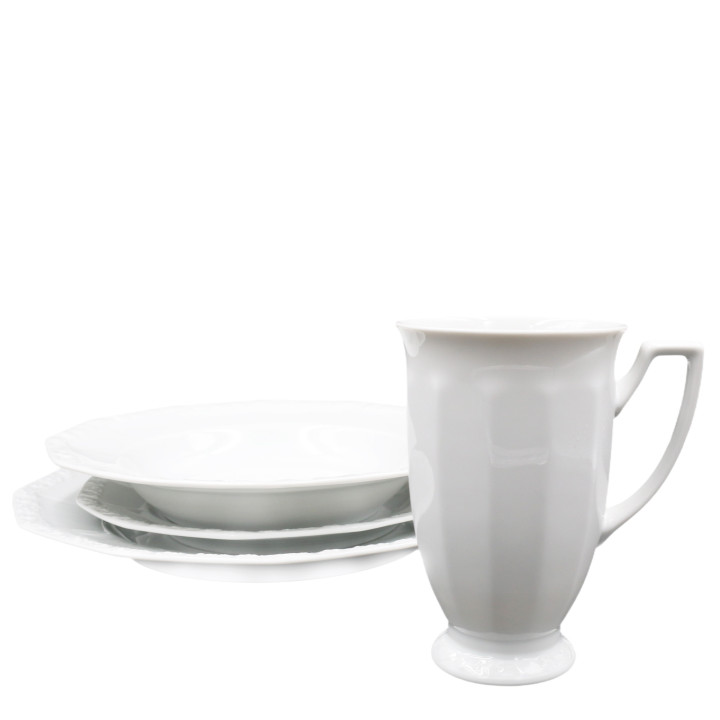 Porcelanowy zestaw obiadowy dla 1 osoby Maria Biała Rosenthal