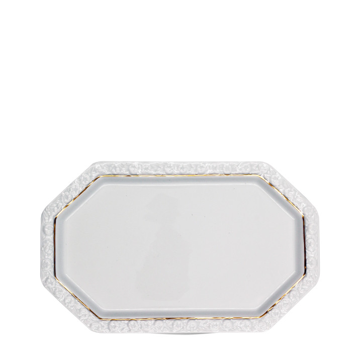Porcelanowa taca na cukiernicę i mlecznik 27 cm Maria Goldlinie Rosenthal