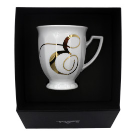 Porcelanowy kubek mały Maria Biała alfabet ,,E" Rosenthal