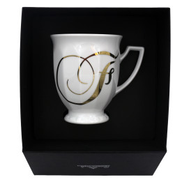 Porcelanowy kubek mały Maria Biała alfabet ,,F" Rosenthal