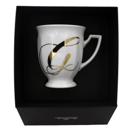 Porcelanowy kubek mały Maria Biała alfabet ,,G" Rosenthal