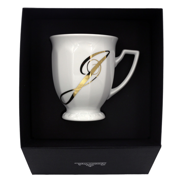 Porcelanowy kubek mały Maria Biała alfabet ,,J" Rosenthal