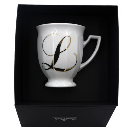 Porcelanowy kubek mały Maria Biała alfabet ,,L" Rosenthal