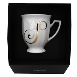 Porcelanowy kubek mały Maria Biała alfabet ,,S" Rosenthal