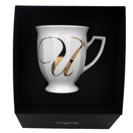 Porcelanowy kubek mały Maria Biała alfabet ,,U" Rosenthal