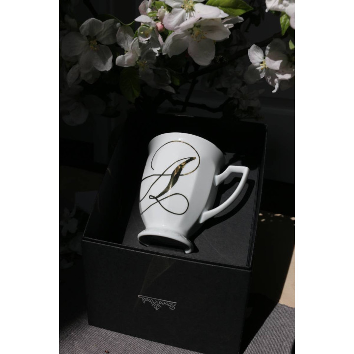 Porcelanowy kubek mały Maria Biała alfabet ,,A" Rosenthal