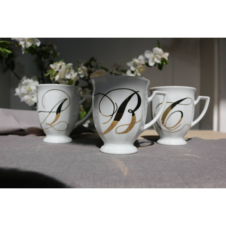 Porcelanowy kubek mały Maria Biała alfabet ,,B" Rosenthal