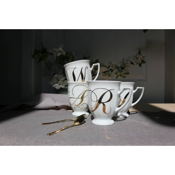 Porcelanowy kubek mały Maria Biała alfabet ,,H" Rosenthal