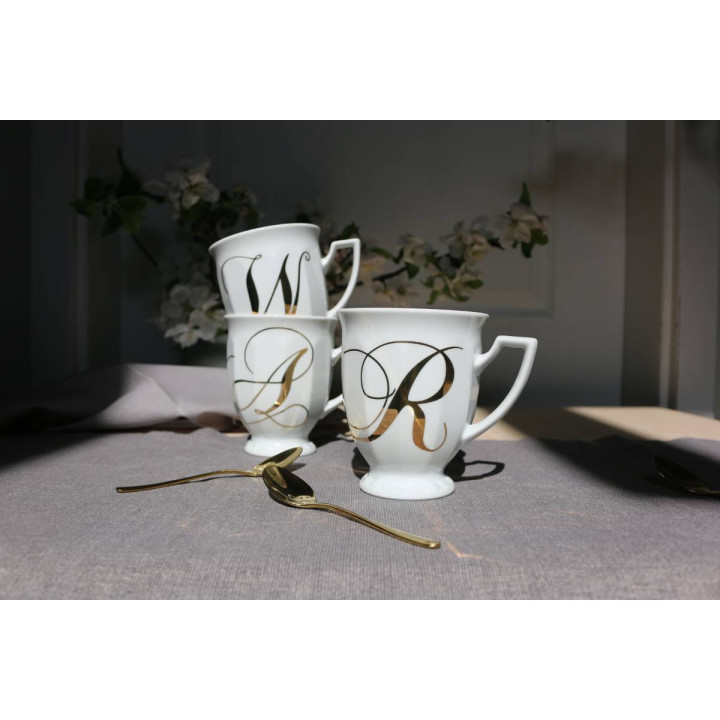 Porcelanowy kubek mały Maria Biała alfabet ,,J" Rosenthal