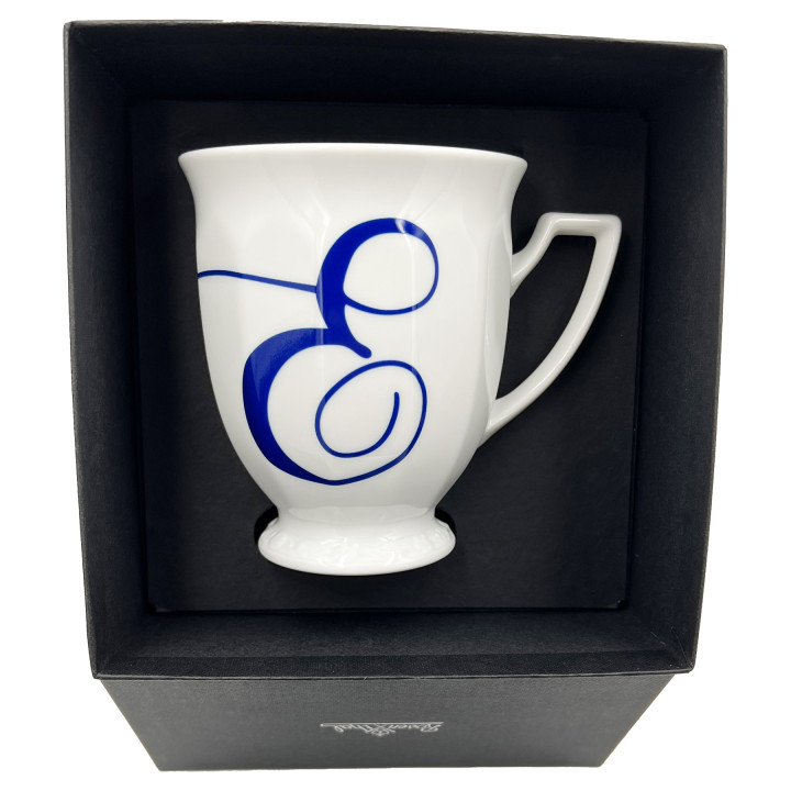 Porcelanowy kubek mały Maria Biała alfabet ,,E" Rosenthal