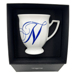 Porcelanowy kubek mały Maria Biała alfabet ,,N" Rosenthal