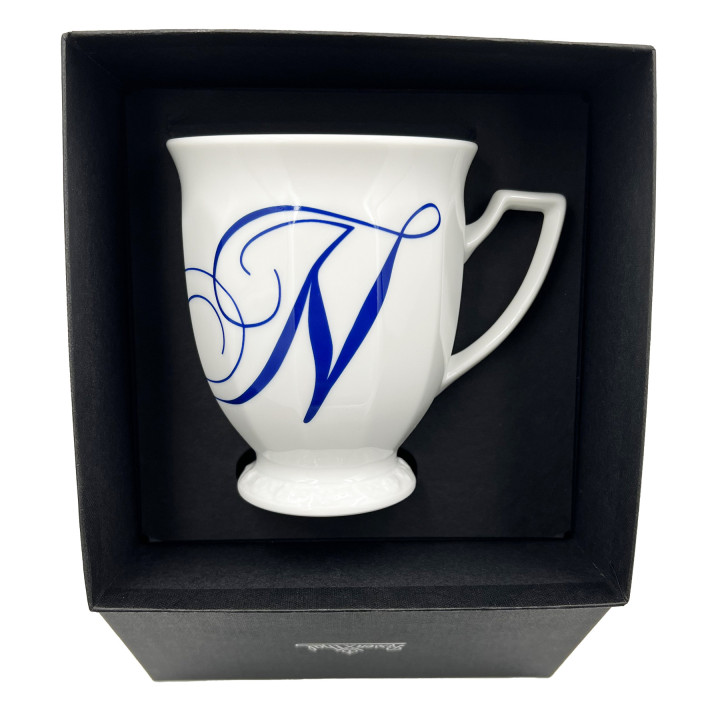 Porcelanowy kubek mały Maria Biała alfabet ,,N" Rosenthal