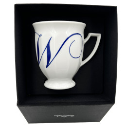 Porcelanowy kubek mały Maria Biała alfabet ,,W" Rosenthal