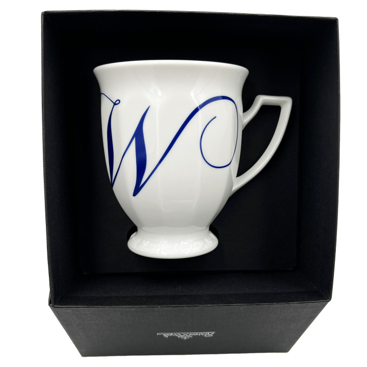 Porcelanowy kubek mały Maria Biała alfabet ,,W" Rosenthal