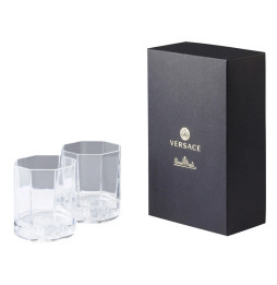 Zestaw 2 szklanek do whisky Versace Crystal Medusa Lumiere
