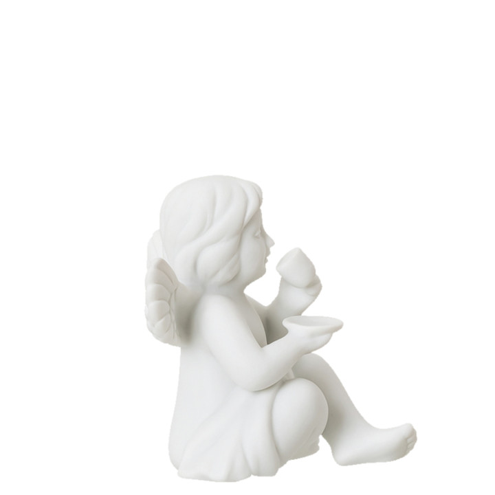 Porcelanowy anioł średni z filiżanką Rosenthal