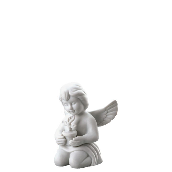 Porcelanowy anioł mały z doniczką Rosenthal