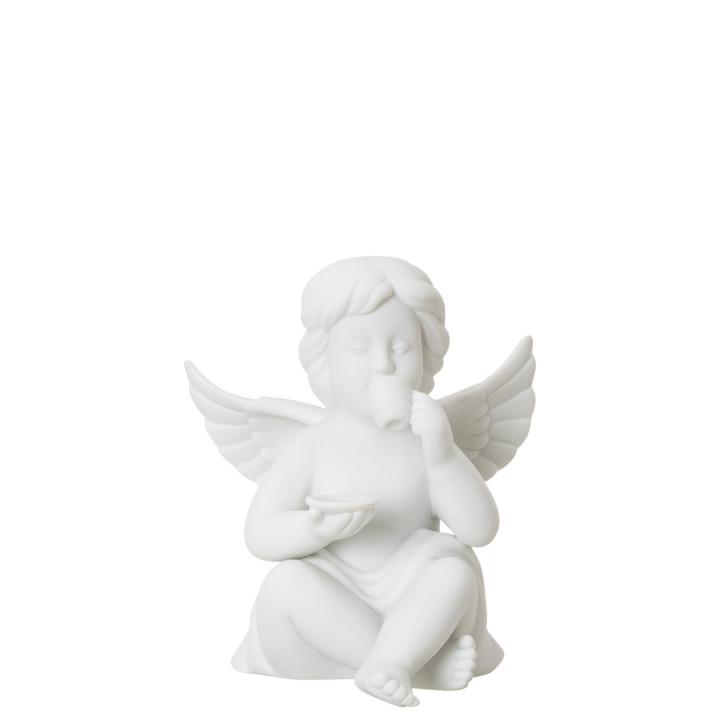 Porcelanowy anioł średni z filiżanką Rosenthal