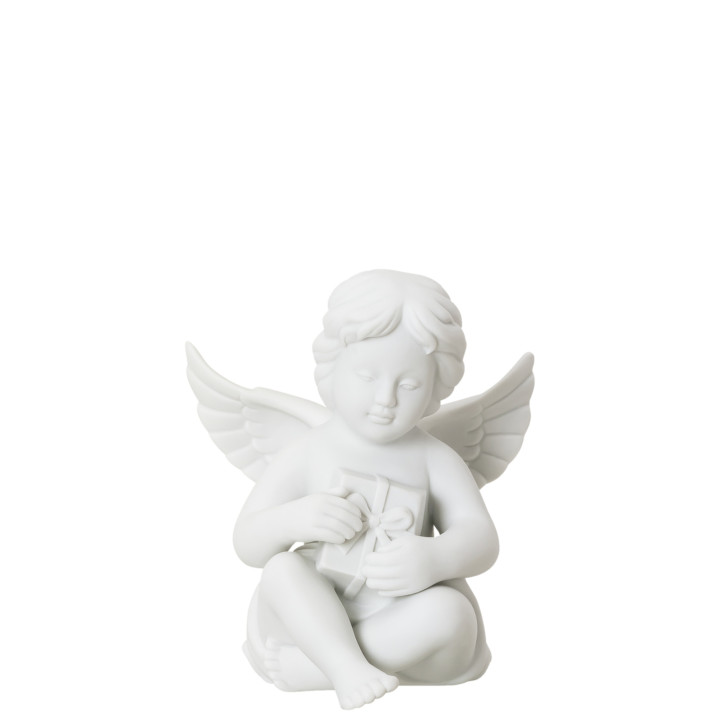 Porcelanowy anioł średni z prezentem Rosenthal