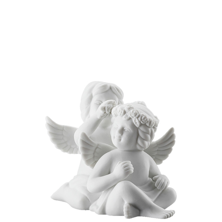 Porcelanowa para aniołów średnich z kwiatami Rosenthal