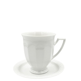 Porcelanowy kubek mały z podstawką Biała Maria Rosenthal