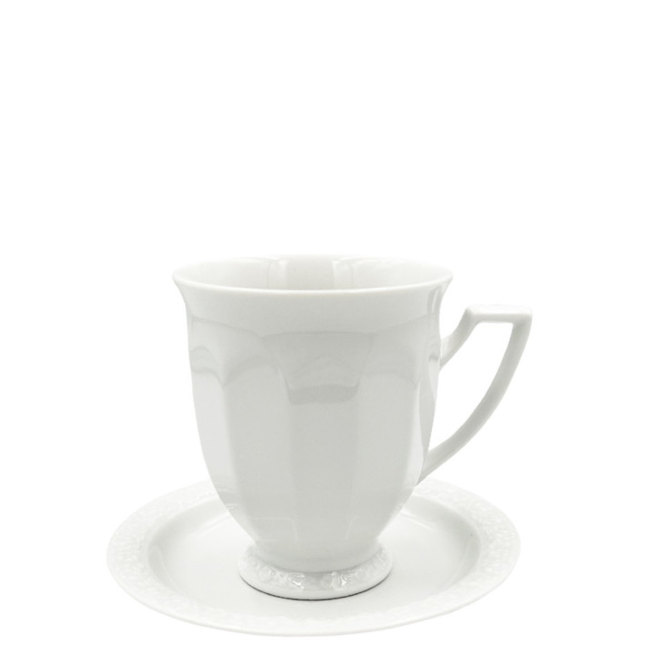 Porcelanowy kubek mały z podstawką Biała Maria Rosenthal