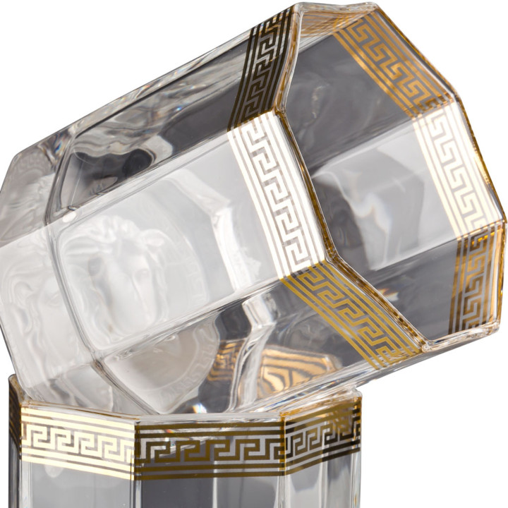 Zestaw 2 szklanek Longdrink Versace Crystal Medusa DOr
