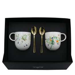 Porcelanowy zestaw kubki Brillance Wiosenny Ogród motyw 4 Rosenthal