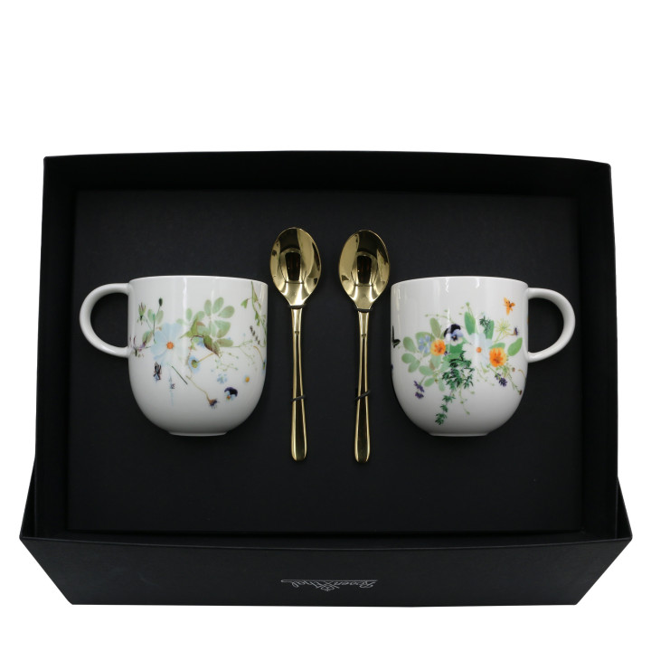 Porcelanowy zestaw kubki Brillance Wiosenny Ogród motyw 4 Rosenthal