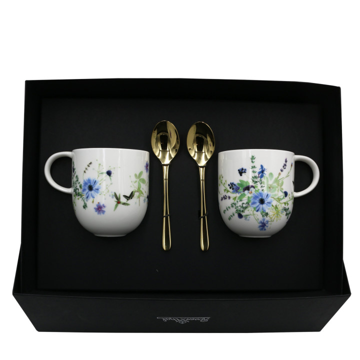 Porcelanowy zestaw kubki Brillance Wiosenny Ogród motyw 3 Rosenthal