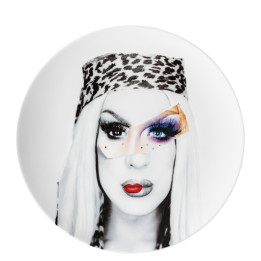 Porcelanowy talerz kolekcjonerski 28 cm Drag Queen mot. 1 Rosenthal