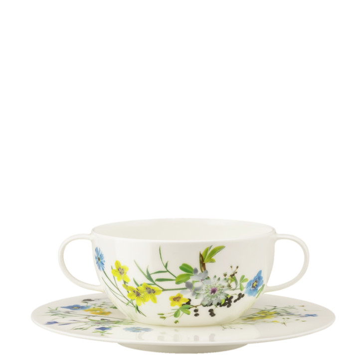 Porcelanowa bulionówka Alpejski Ogród Rosenthal