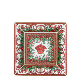 Talerz kwadratowy 18 cm Versace Christmas I love Baroque
