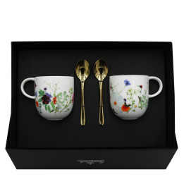 Porcelanowy zestaw kubki Brillance Wiosenny Ogród motyw 1 Rosenthal