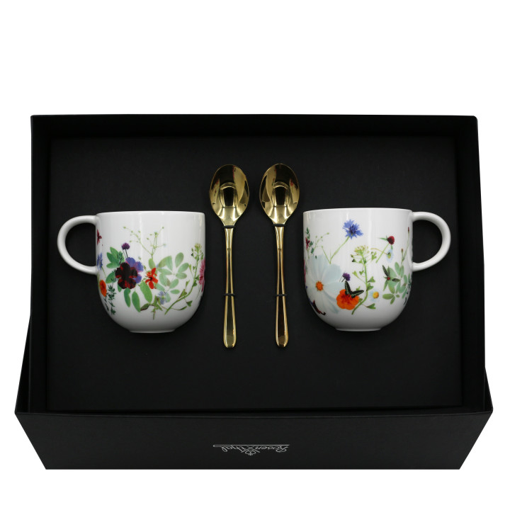 Porcelanowy zestaw kubki Brillance Wiosenny Ogród motyw 1 Rosenthal