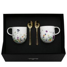 Porcelanowy zestaw kubki Brillance Wiosenny Ogród motyw 2 Rosenthal