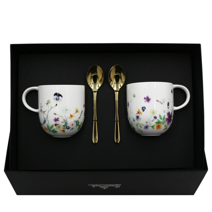 Porcelanowy zestaw kubki Brillance Wiosenny Ogród motyw 2 Rosenthal