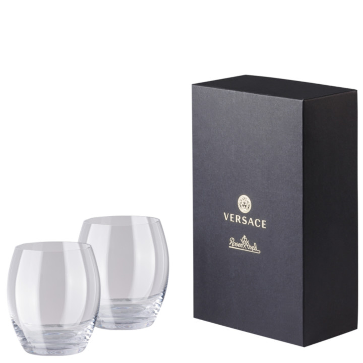 Zestaw 2 szklanek do whisky Versace Crystal Medusa Lumiere