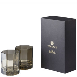 Zestaw 2 szklanek do whisky Versace Crystal Medusa Lumiere Haze