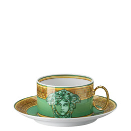 Filiżanka do herbaty Versace Medusa Amplified Green Coin