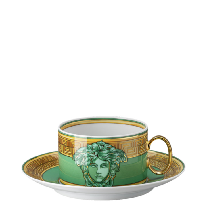 Filiżanka do herbaty Versace Medusa Amplified Green Coin