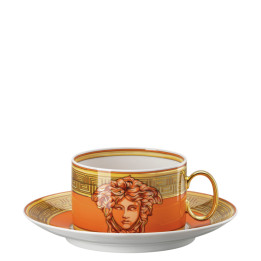 Filiżanka do herbaty Versace Medusa Amplified Orange Coin